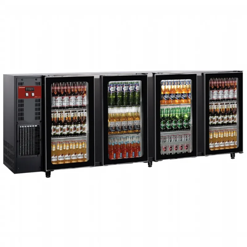 Solde Refroidissement de bouteille 4 portes vitrées, 783 litres bottles line 2675x565x890/905