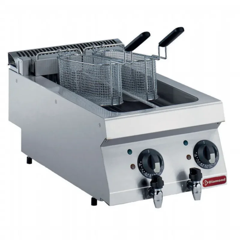 Friteuse professionnelle electrique 2x5 litres -a poser- Dernier Modèle