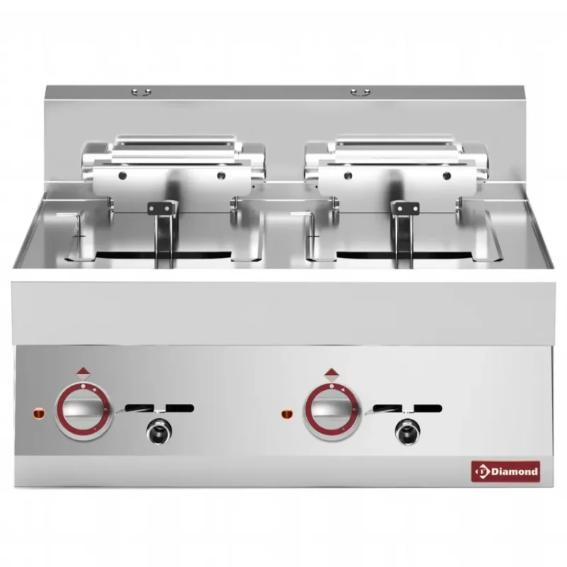 Friteuse professionnelle electrique 2 cuves 10 litres -a poser- Produit De Marque