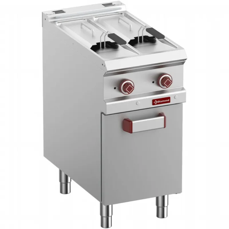 Friteuse professionnelle electrique 2 cuves 7 litres sur armoire Commander Maintenant