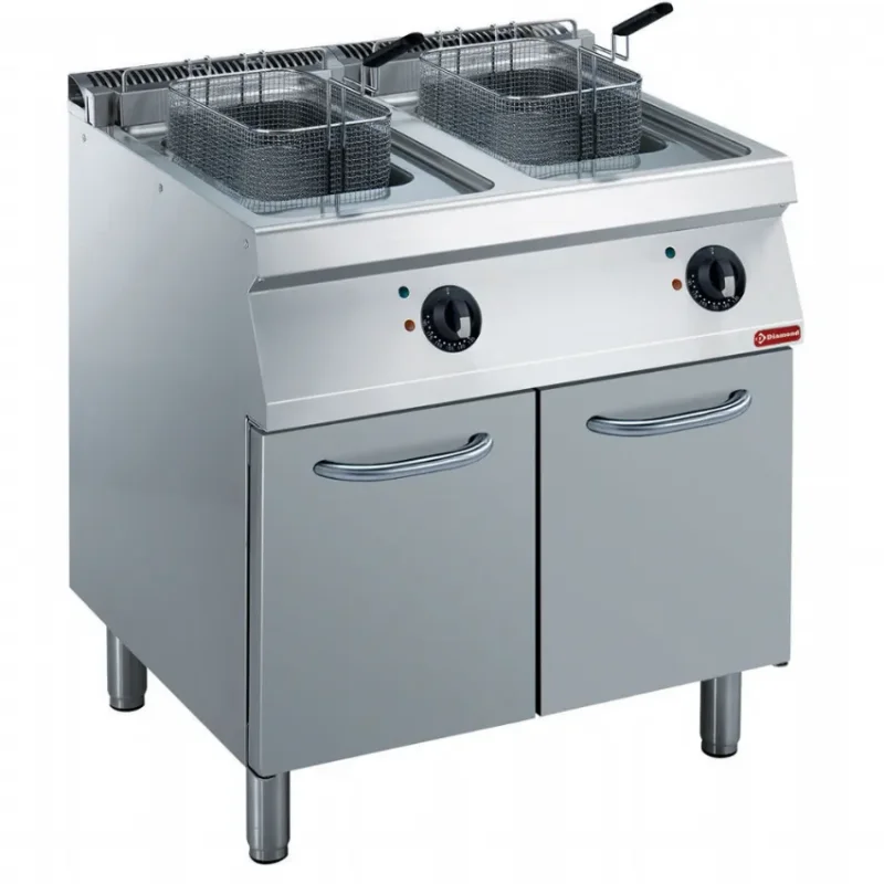 Usine Directe Friteuse professionnelle electrique 2x14 litres sur armoire