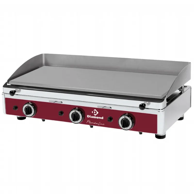 Bon Plan Plancha pro gaz en acier 3 bruleurs en inox de 2.9 kw
