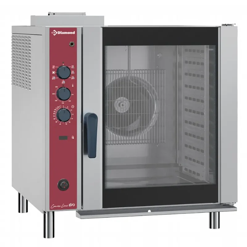 Four gaz à convection 10 gn 1/1 humidificateur automatique - 890x900x970 mm Vente Directe
