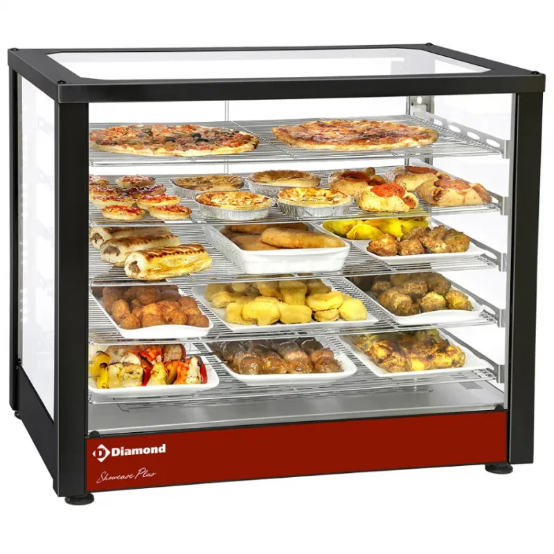 Retour Gratuit Vitrine chauffante ventilée , 5niventilé , panoramique accessoires 780x490xh640