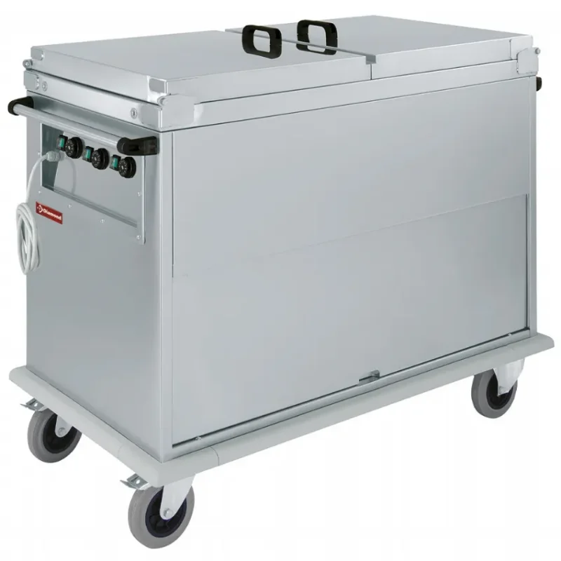 Prix Cassé Chariot 3 x gn 1/1 couvert porte basculante accessoires bain-marie