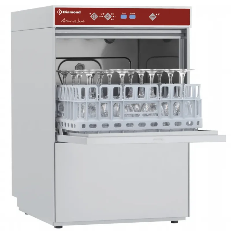 Promotion Lave verres professionnel electrique panier 400x400mm avec pompe de vidange active wash à double parois