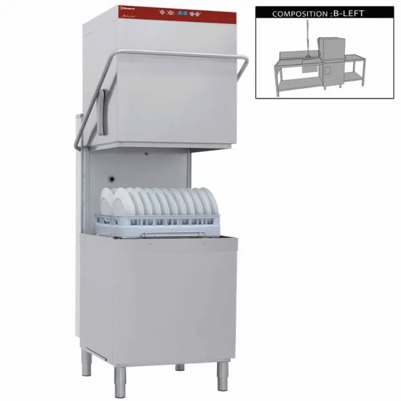 Nouvel Arrivage Pack lave vaisselle a capot et batteries : table de sortie et table de prelavage avec douchette gauche