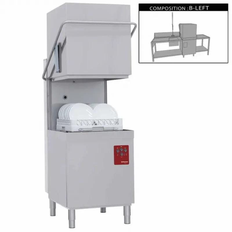 Pack lave vaisselle a capot pro best wash : table de prelavage gauche avec douchette et table de sortie Réduction