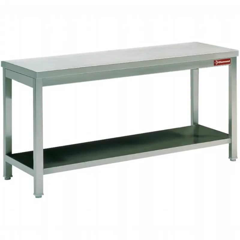 Table inox de travail avec 1 étagère profondeur 600 mm gamme standard line 800x600xh880/900 Expédié Aujourd’hui