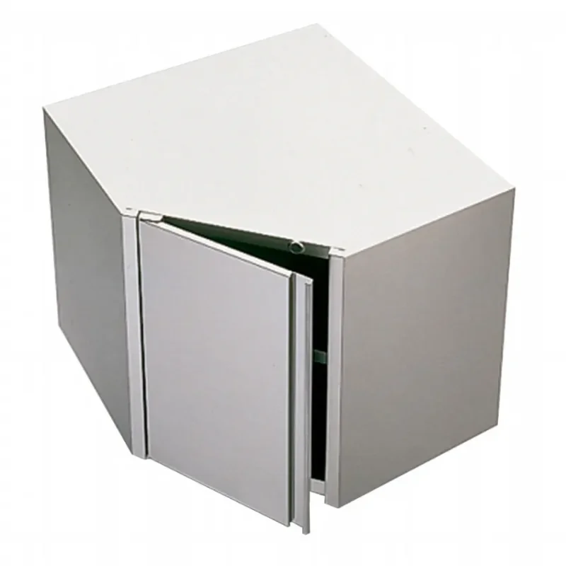 Armoire murale inox de coin a 90° porte battante standard line 800x800xh600 armoires murales inox portes coulissantes Authentique