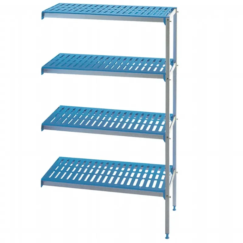 Solde Étagère angulaire en aluminium anodisé 4 niveaux angulaire de 4 niveaux de profondeur 400 mm 3835x400xh1750