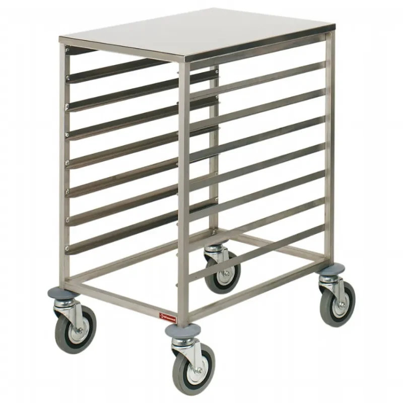 Livraison Express Échelle platines inox tablette supérieure inox 8 niveaux euronorme 600x400 mm
