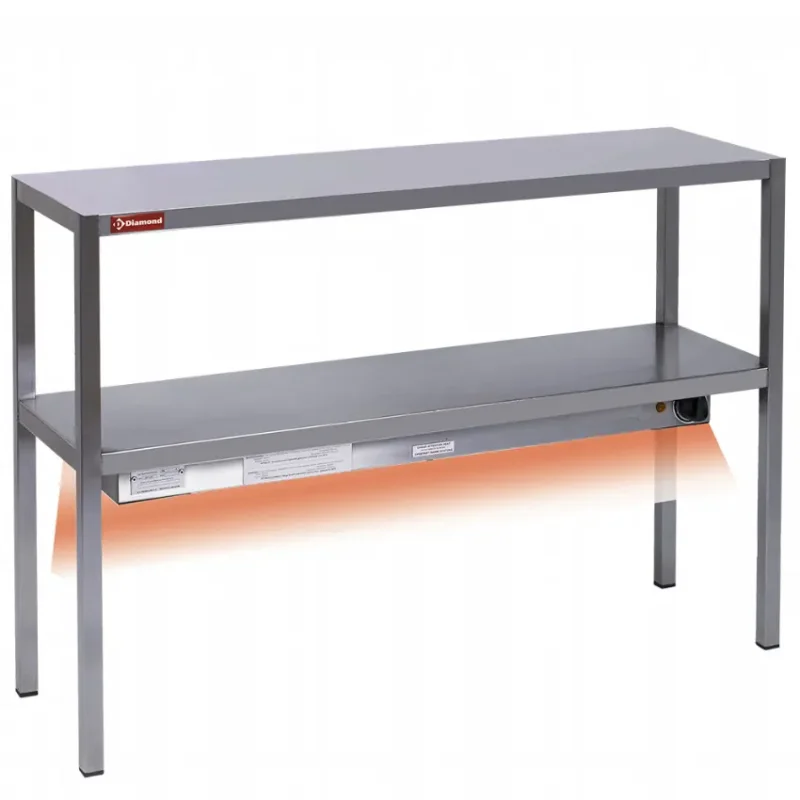 Livraison Gratuite Étagère de chef chauffante 2 niveaux 1000x300xh700