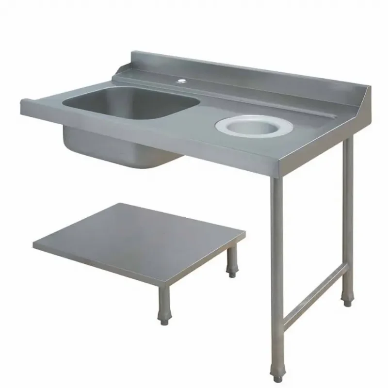 Achat Immédiat Table prélavage - droite + vide-déchets tables entrée-sortie