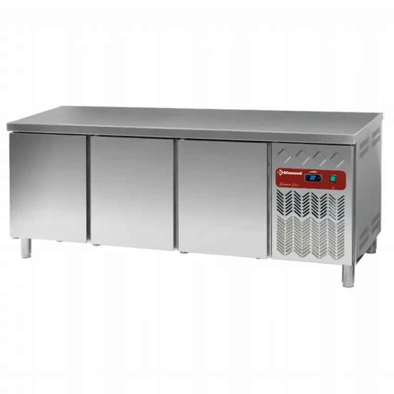 Table frigorifique ventilée 3 portes en 600x400 (550 litres ) euronorme line 2017x800xh880/900 Jusqu’à Épuisement Des Stocks