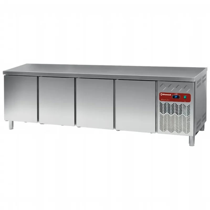 Table frigorifique ventilée 4 portes en 600x400 (760 l) euronorme line 2542x800xh880/900 Bon Marché