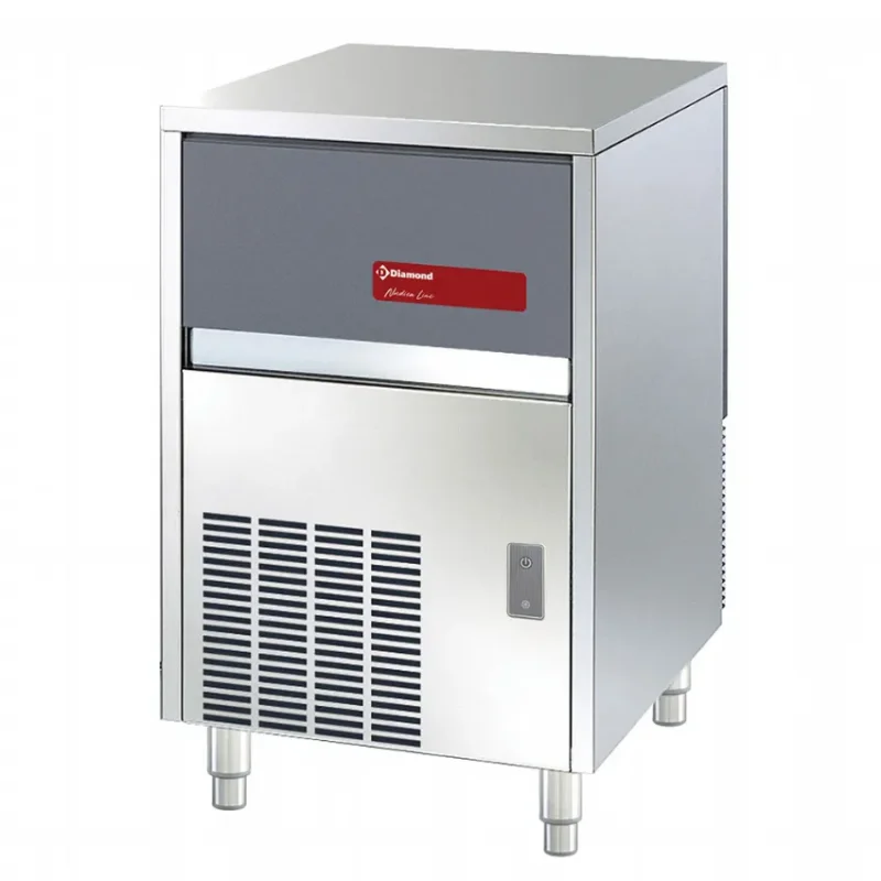 Authentique Machine à glaçons plein 35kg avec réserve air condenseur a air nordica line 500x580xh690+110