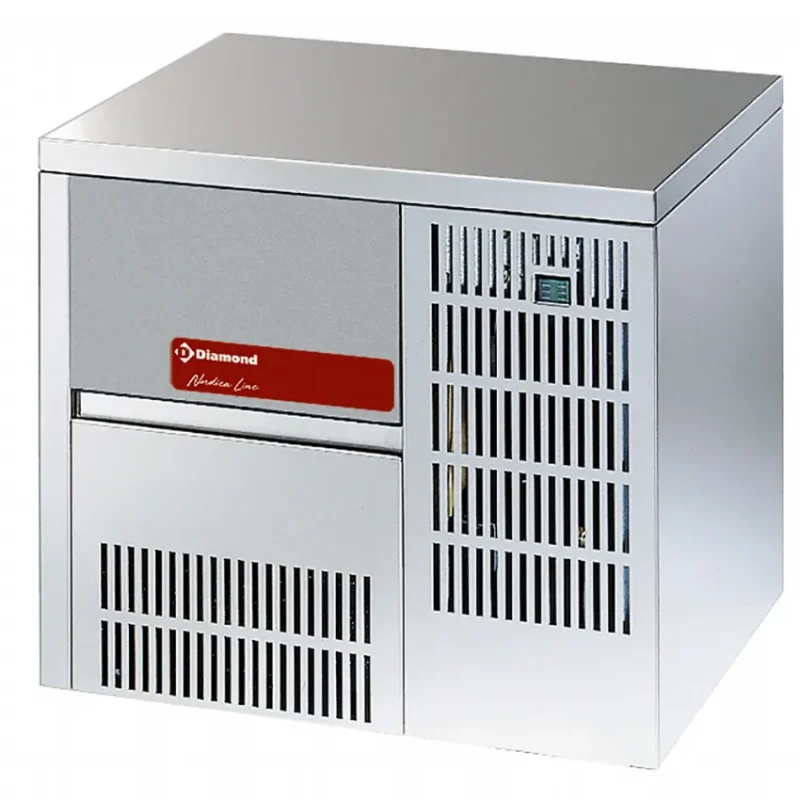 Vente Directe Machine a glaçons plein 19 kg avec réserve condenseur a air nordica line encastrement