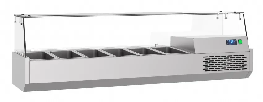 Vente Directe Saladette a poser pizza réfrigérée 1550 mm bacs 6x 1/3 gn pro line