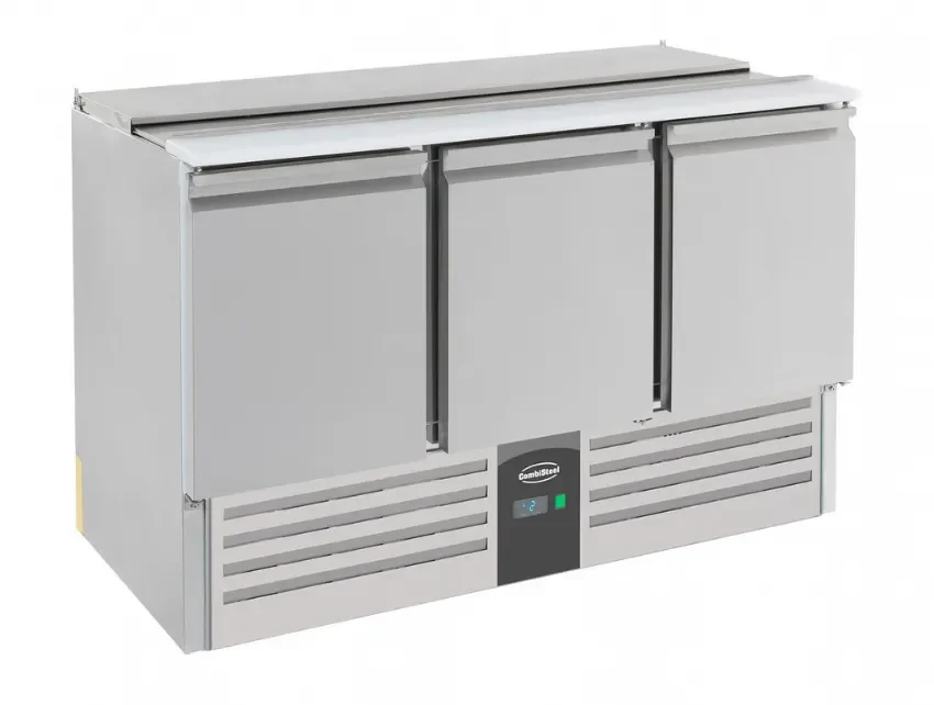 Saladette de préparation réfrigérée 3 portes capot inox Dernière Chance