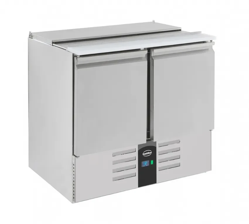 Prix Cassé Saladette de préparation réfrigérée 2 portes capot inox