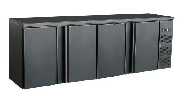 Réfrigérateur professionnel de bar noir 4 portes Dernier Modèle