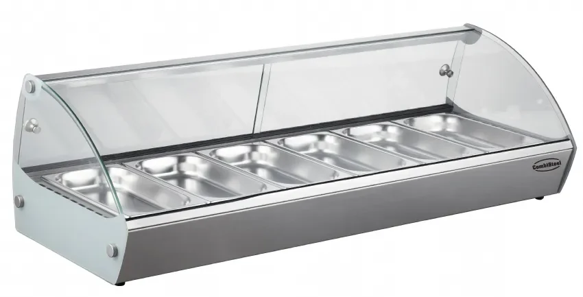 Vitrine de présentation maintien au chaud pour bac 1/3 gn x6 - bac non inclus Prix Choc