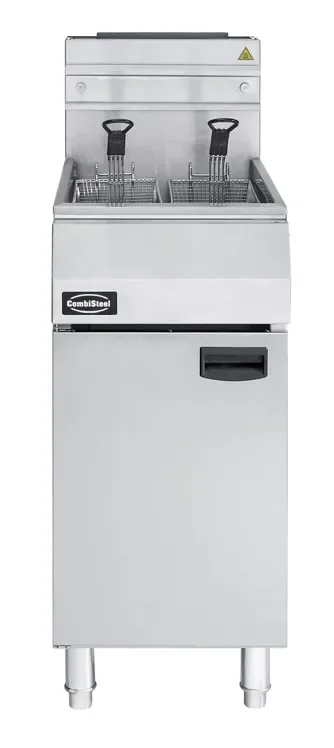 Retour Gratuit Friteuse professionnelle gaz de ville haut rendement 2 paniers 1x21 l 24kw
