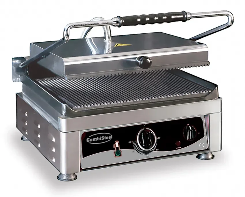 Expédition Rapide Machine a panini professionnel surface rainurée 2,5kw 510*500