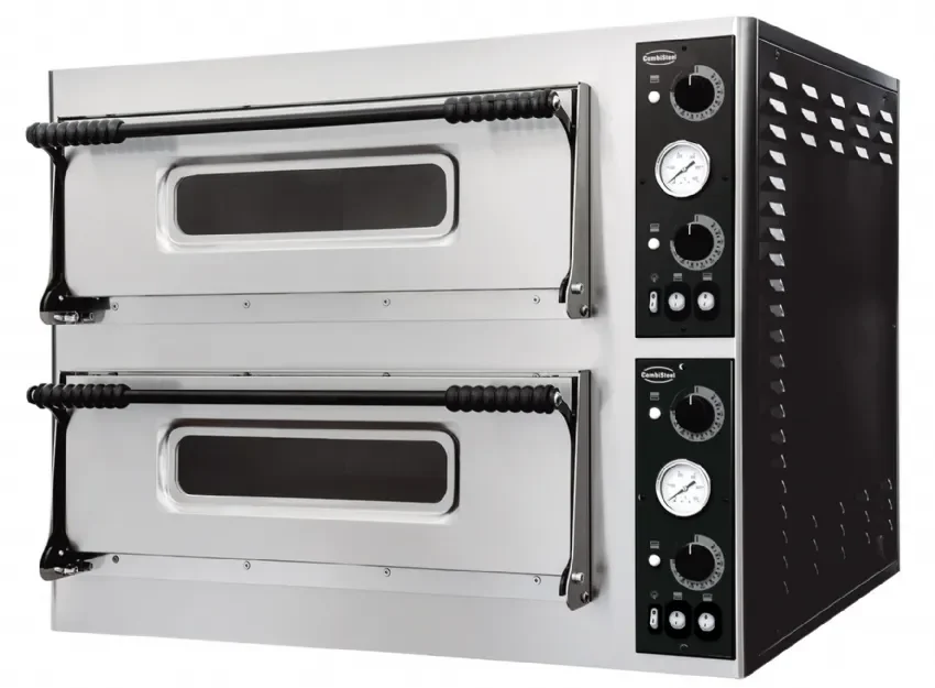 Four à pizza professionnel double 400v 2 x 4 pizzas Offre Spéciale