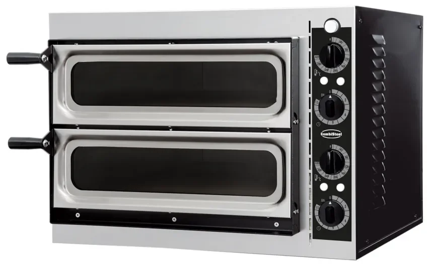 Four à pizza professionnel mono avec porte fenêtre 2 x 1 Meilleur Prix
