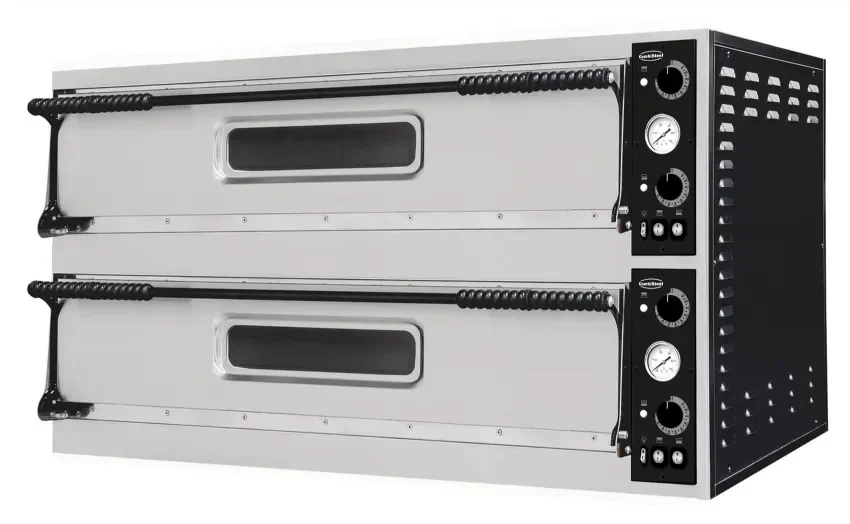 Four à pizza professionnel double électrique triphasé 2 x 3 pizza Bon Plan
