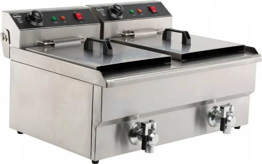 Expédié Aujourd’hui Petite friteuse électrique 1er prix 2 bacs 2*mono 2x8 l