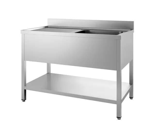 Petit Prix Plonge inox 600 avec étagère bloc évier x 2 à droite 2000
