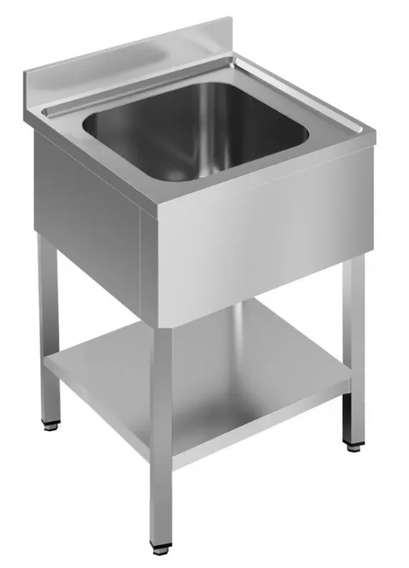 Livraison Gratuite Plonge inox 700 avec étagère bloc évier x 1 centre 700