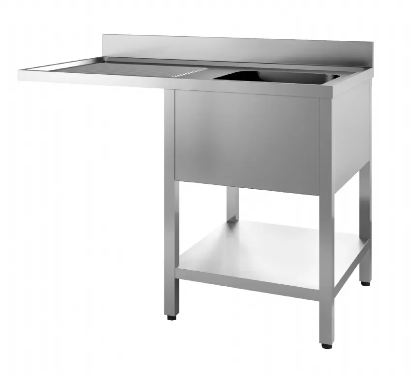 Plonge passage lave vaisselle inox 700 avec étagère bloc évier 1 à droite 1200 Promotion