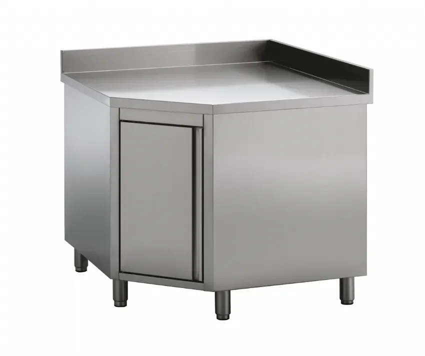 Top Vente Meuble bas inox d'angle avec porte 1000/1000x700