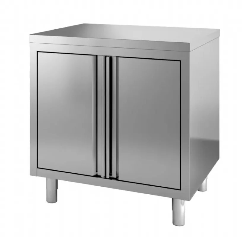Meuble bas inox 700 portes à tambour longueur 800 Remise