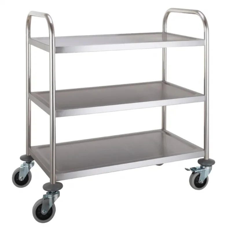Expédié Aujourd’hui Chariot de service inox démontable 3 niveaux