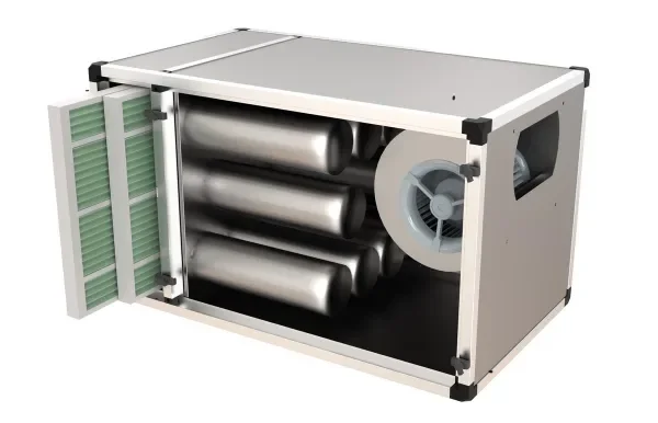 Caisson a charbon actif de ventilation avec filtre à air avec moteur 4000m3 Réduction