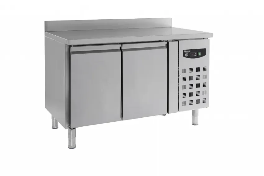Authentique Table réfrigérée bord relevé 2 portes profondeur 700