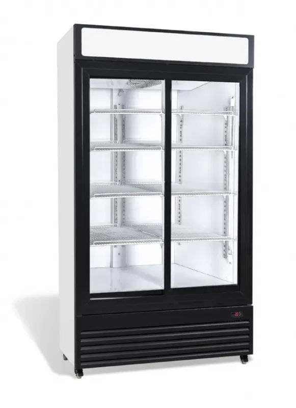 Expédié Aujourd’hui Réfrigérateur professionnel avec portes coulissantes en verres ventilé 750 l