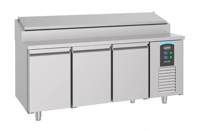 Saladette table de préparation réfrigérée inox 3 portes 10x 1/3gn pro line Marque