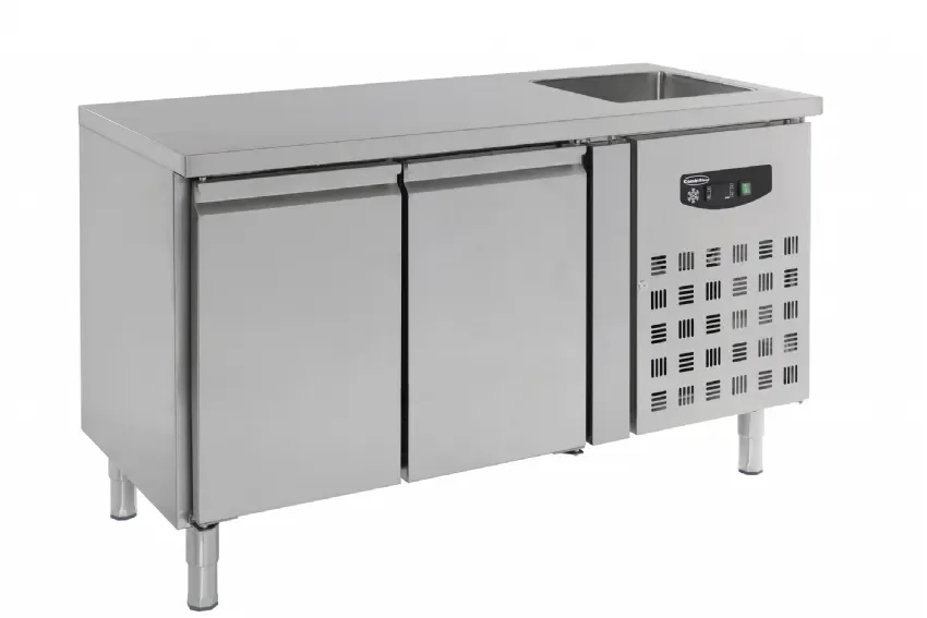 Table réfrigérée avec plonge 2 portes ventilé Prix Réduit