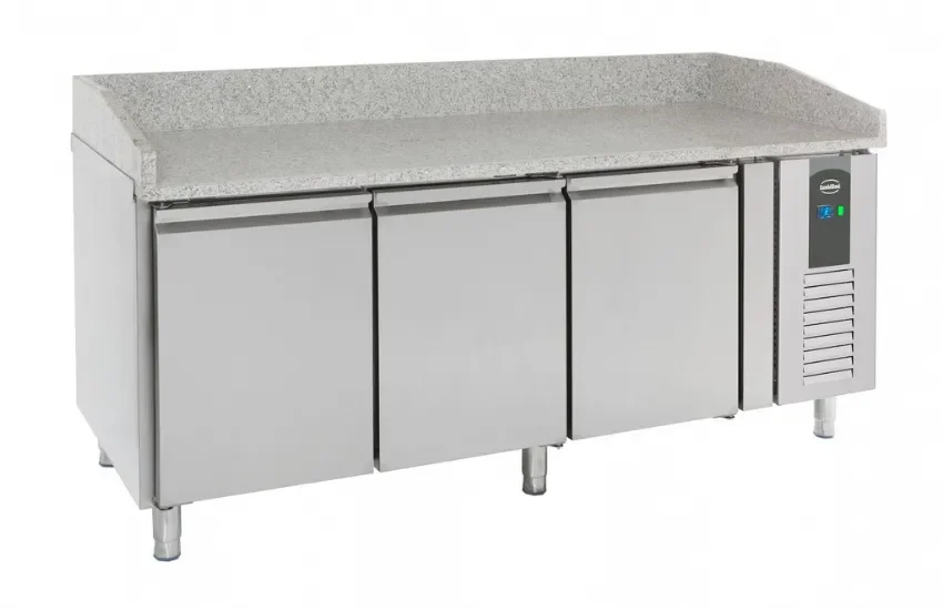 Table préparation pour pizza 3 portes dessus granit sans kit Pas Cher