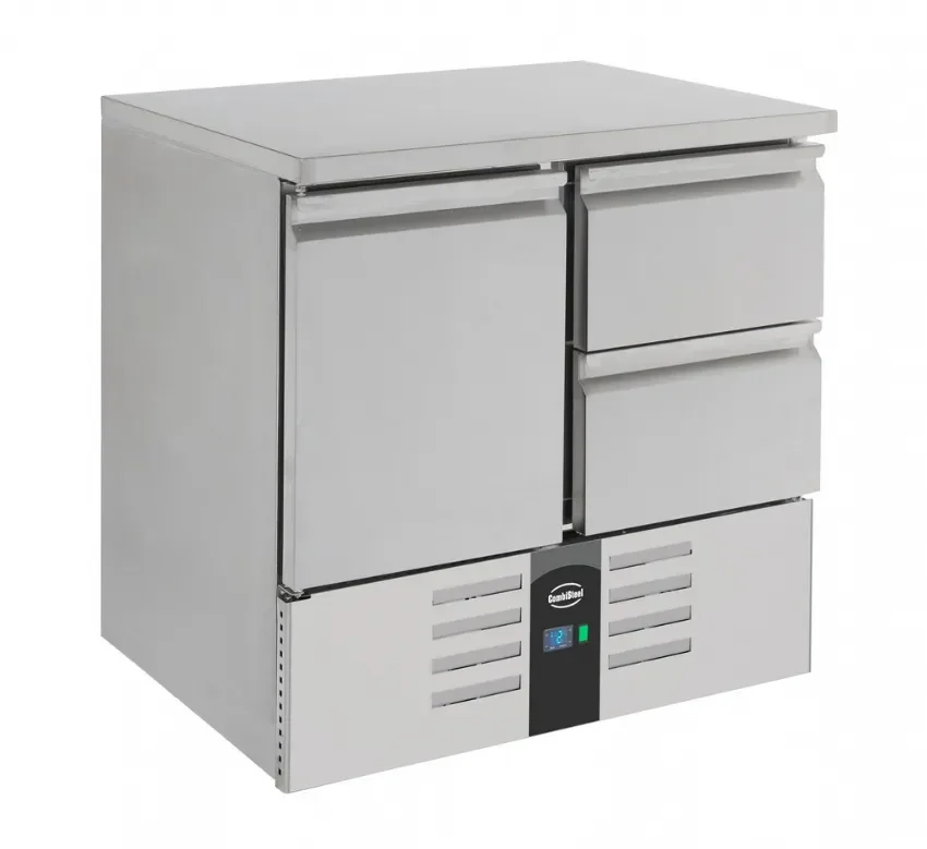 Réduction Table réfrigérée 1 portes et 2 tiroirs ventilé profondeur 700
