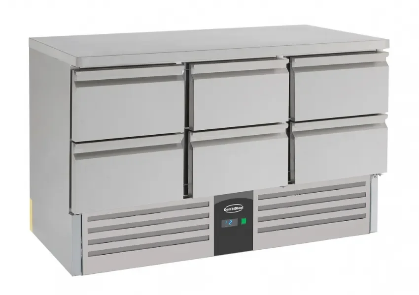 Prix Réduit Table réfrigérée de 6 tiroirs ventilé profondeur 700