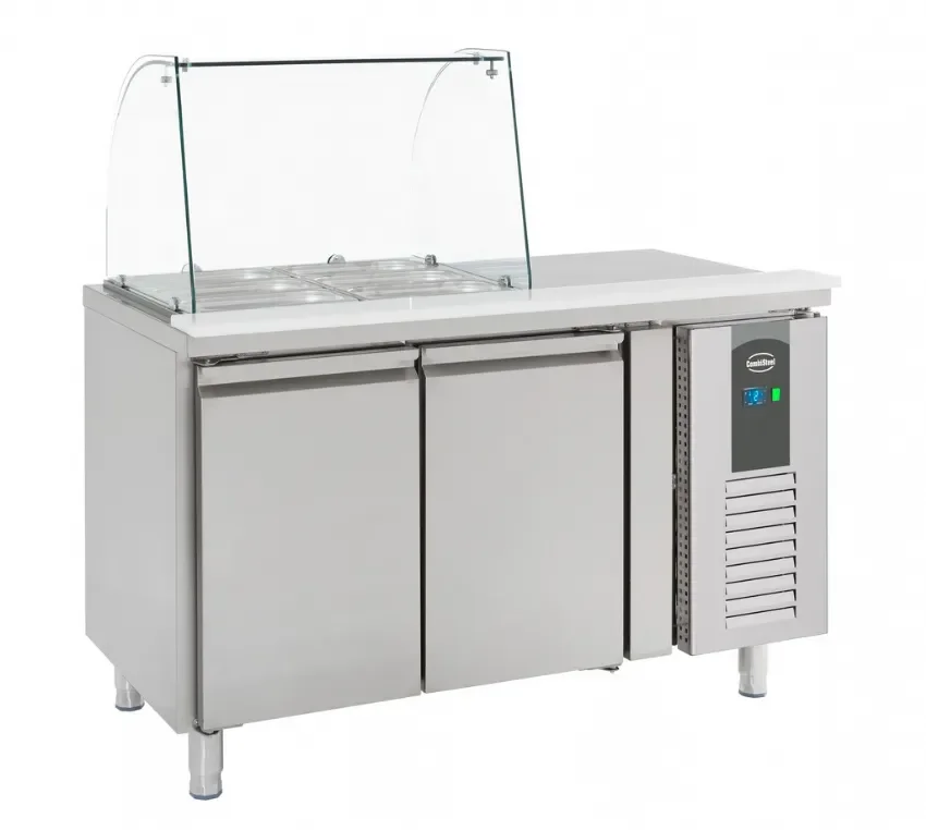 Quantité Limitée Table réfrigérée de préparation avec verre 2 portes