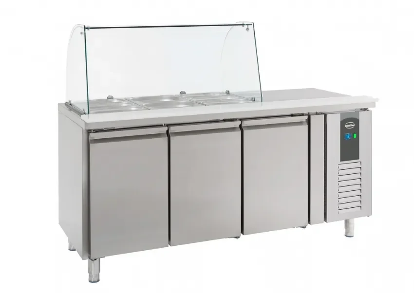Offre Spéciale Table réfrigérée de préparation avec verre 3 portes