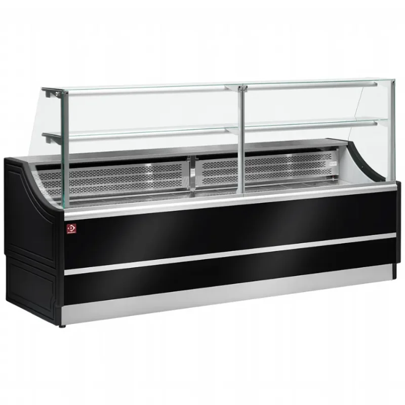 Comptoir vitrine neutre sans réserve orléans plus noir 2000x810xh1350 Prix Cassé